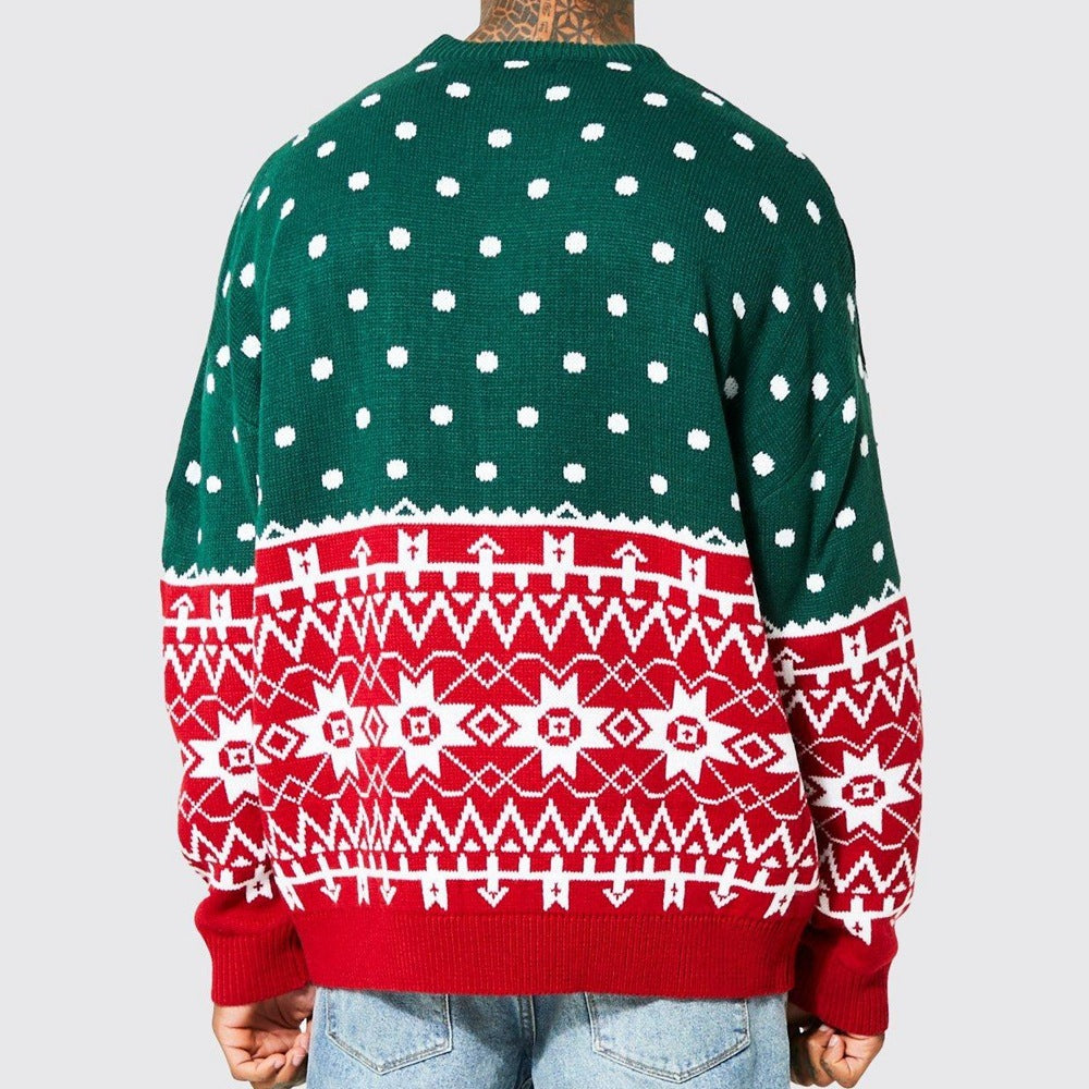 Autumn And Winter Knitwear Christmas Jacquard Loose Pullover sweater