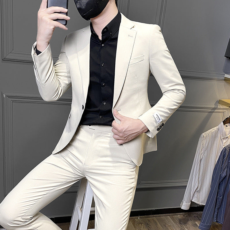 Men's Korean-style Slim Fit Business Casual Suit