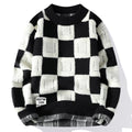 checks Round Neck Sweater