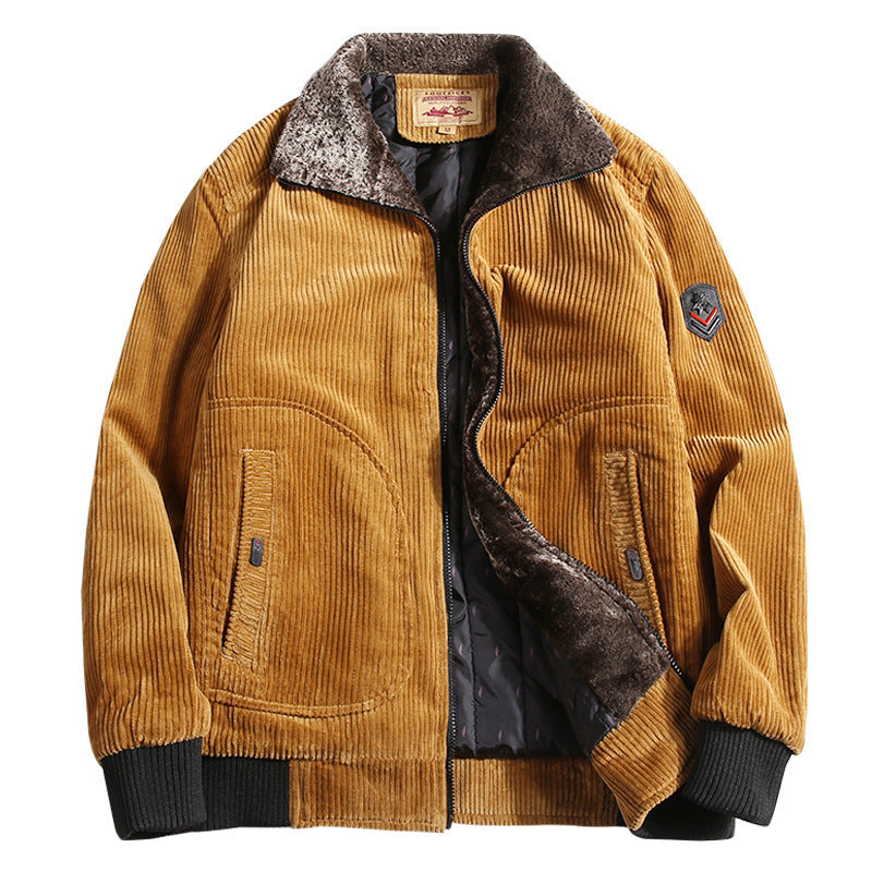 Corduroy Men's Warm Cotton Coat