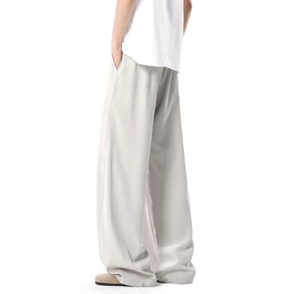 Men's Spring And Summer Stitching Draping Casual Suit Pants