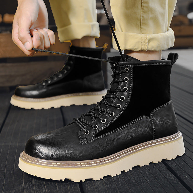Men's High-top British Style Working Boots
