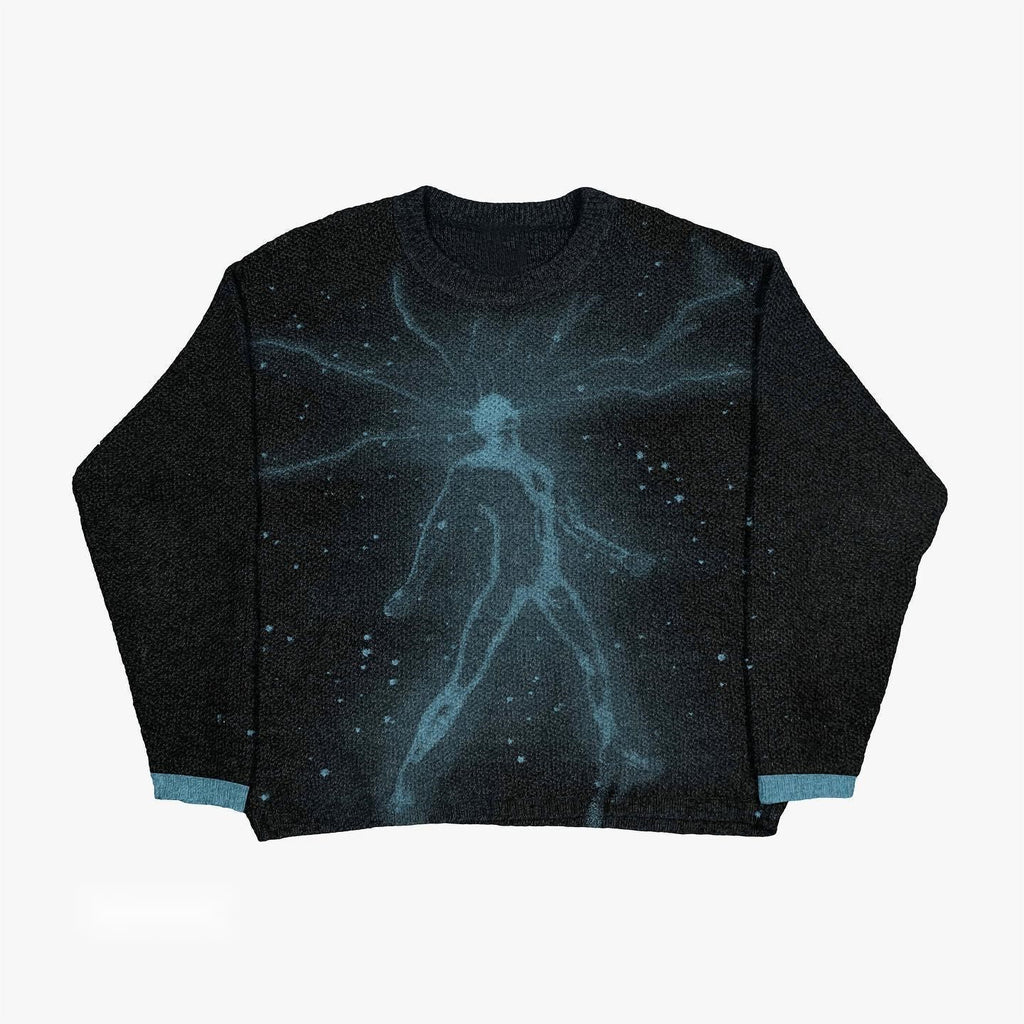 Men's Creative Pattern Printing Loose Casual Sweater