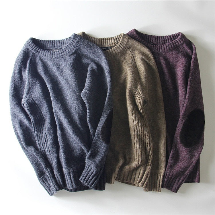 Men's Casual Round Neck Pullover Sweater