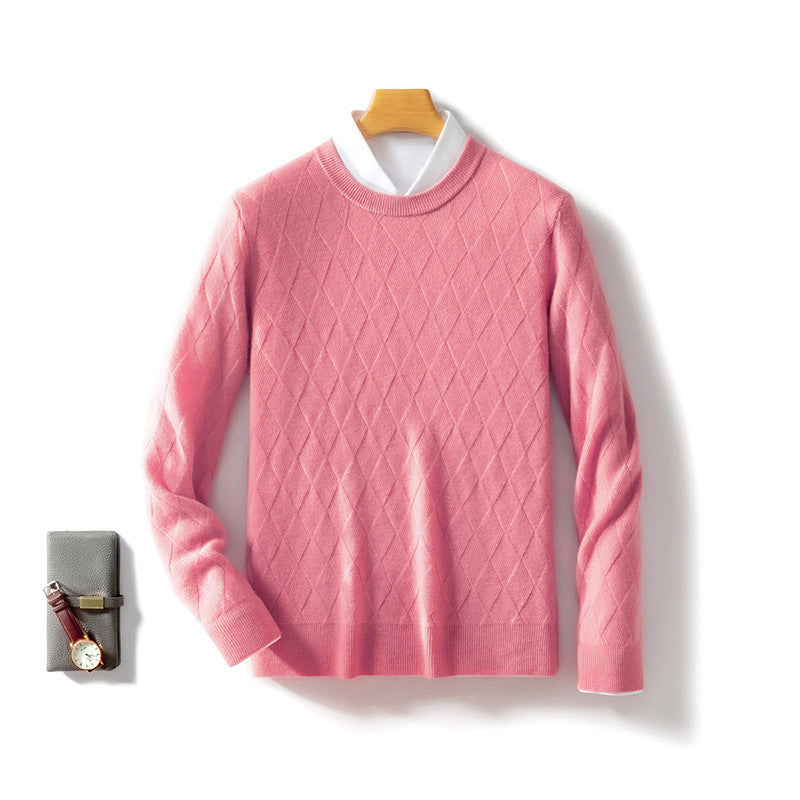 Loose Round Neck Casual Thickening Knitted Bottoming sweater