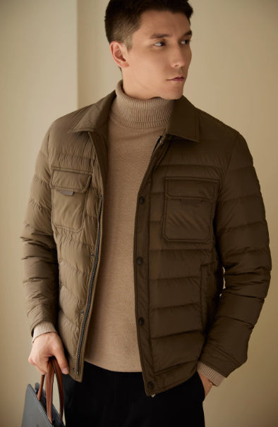 Street Style Large Pocket Washed Gradient Tooling Paratrooper jacket