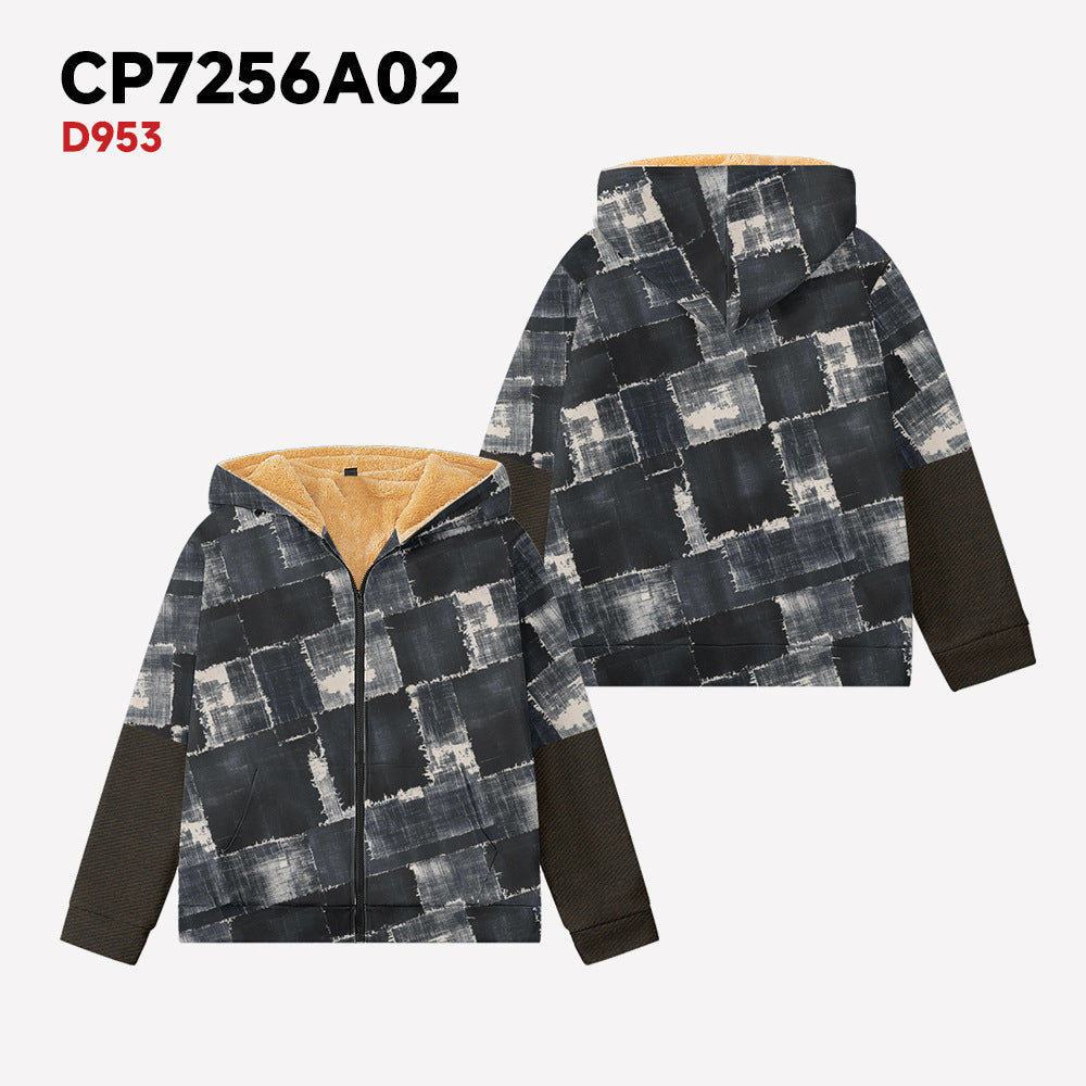 Men's Autumn And Winter Cotton Marble Texture jacket