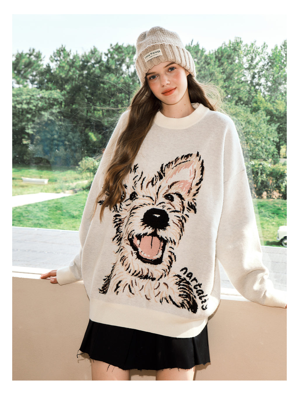Puppy Sweater Couple Loose And Idle Knitwear sweater