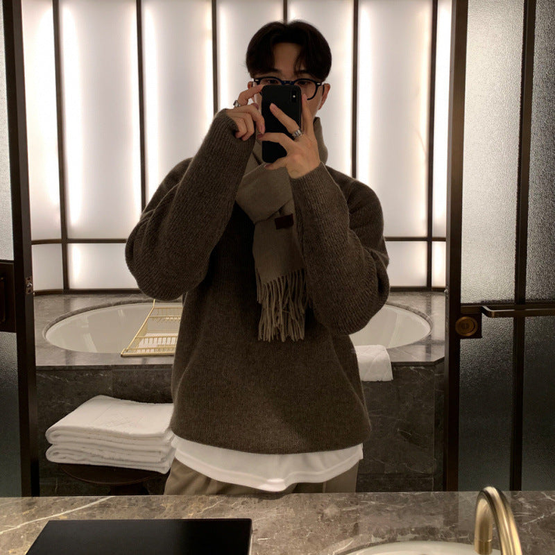 Round Neck Loose And Simple Pullover sweater Men