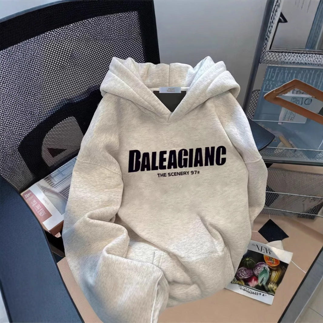 Loose letter Print hoodie