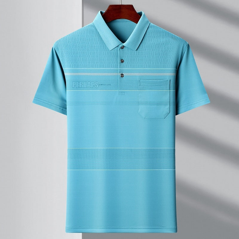 Men's Youth Polo Collar Stripes t-shirt