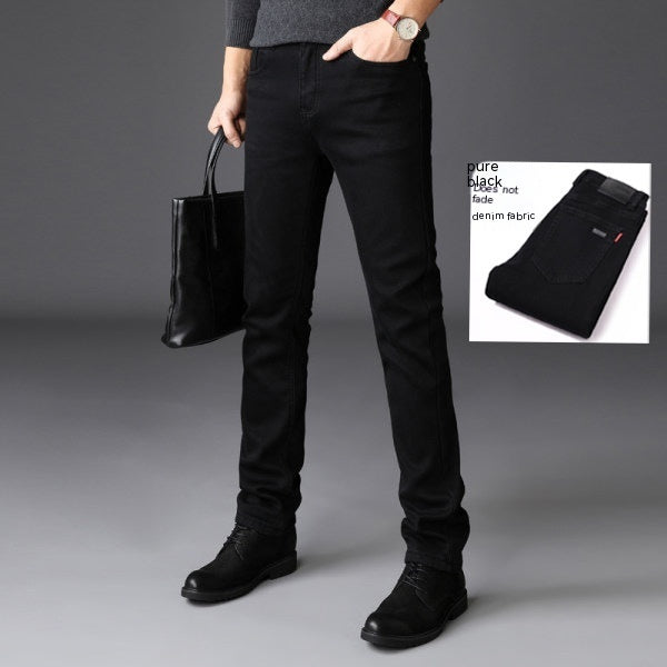 Smoky Gray Men's Loose Straight Jeans