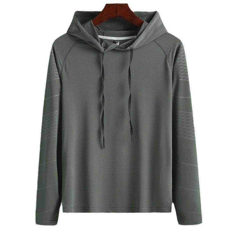 Men's Long-sleeved Hooded Sports T-shirt Sun-proof Sweater