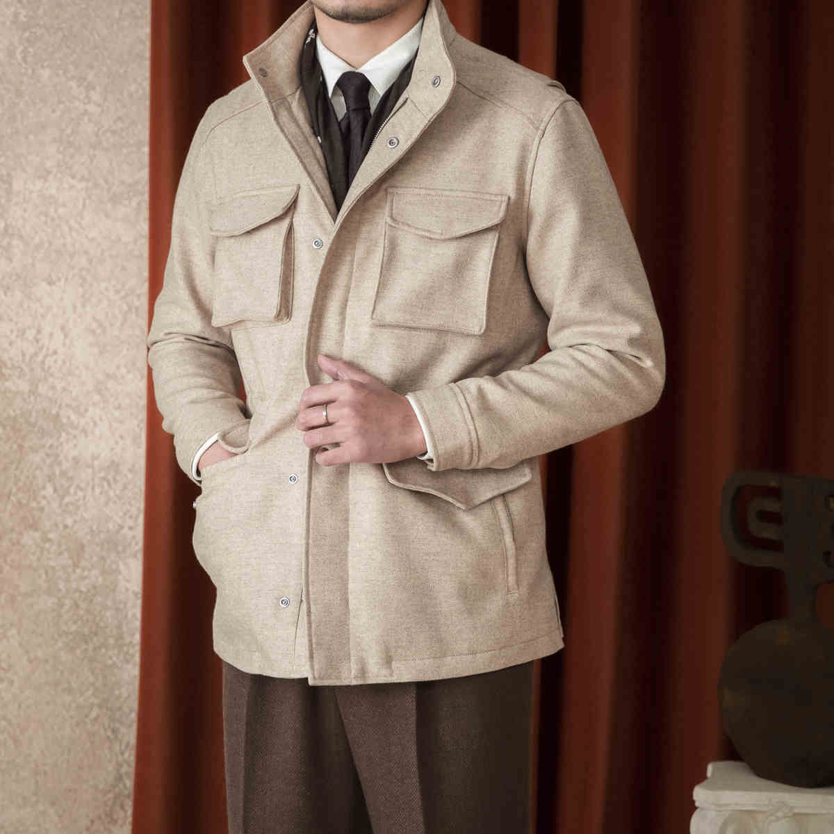 Wool Safari Jacket men