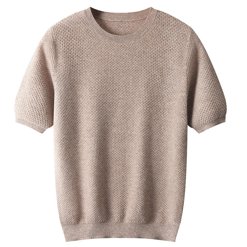 Men's Round Neck Simple Solid Color Sweater