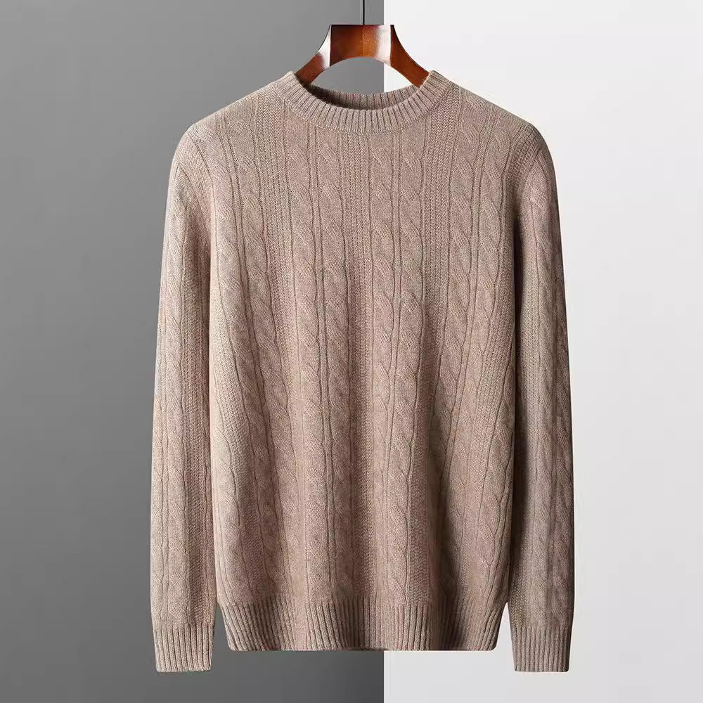 Round Neck Cashmere Sweater Men