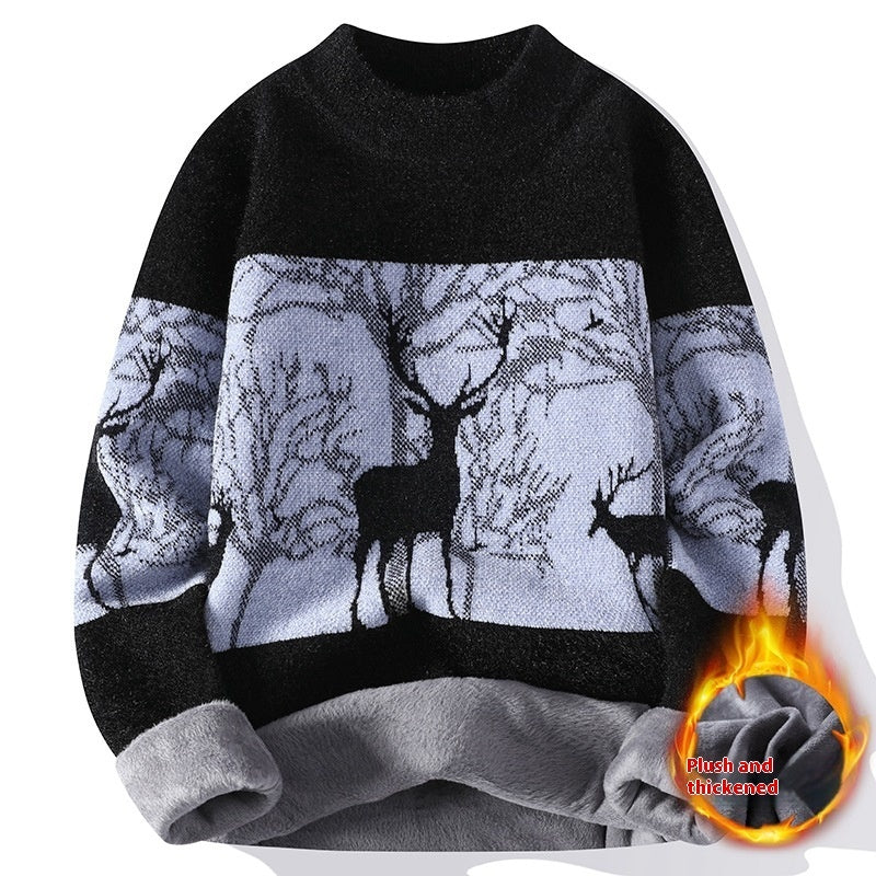 Chenille Mock Neck Sweater Men