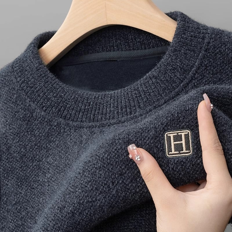 Men's Single-layer Fleece-lined Bottoming Shirt