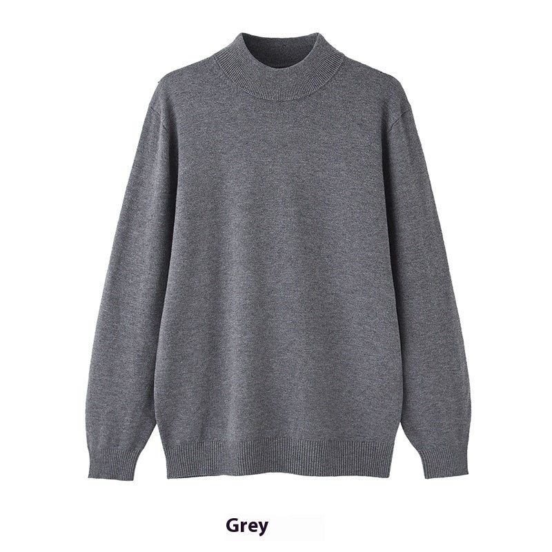 Long Sleeve Inner Wear Mock Neck Sweater Men