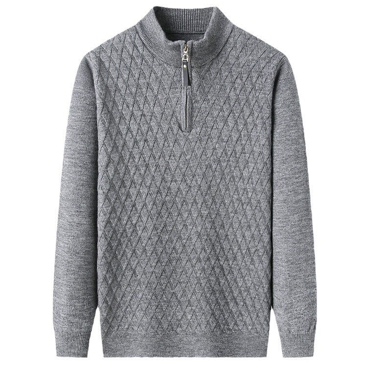 Men's Half-high Collar Zipper Sweater