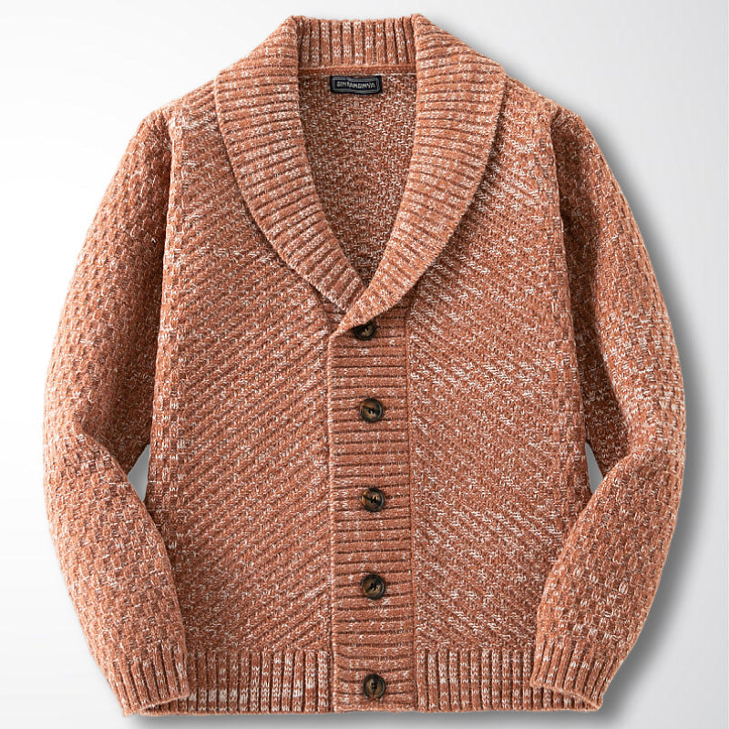 Polyester Men's Long-sleeved Thick Needle Sweater