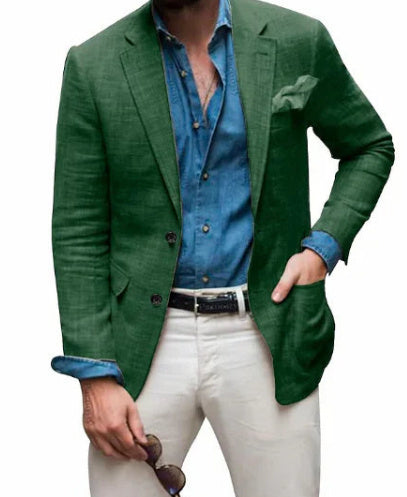 Men's Casual Slim Spring Striped Suit Jacket