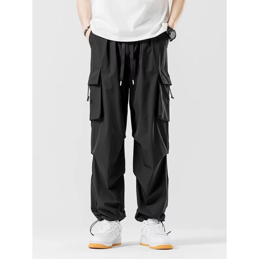 Loose Straight Cargo Wide-leg Pants Men