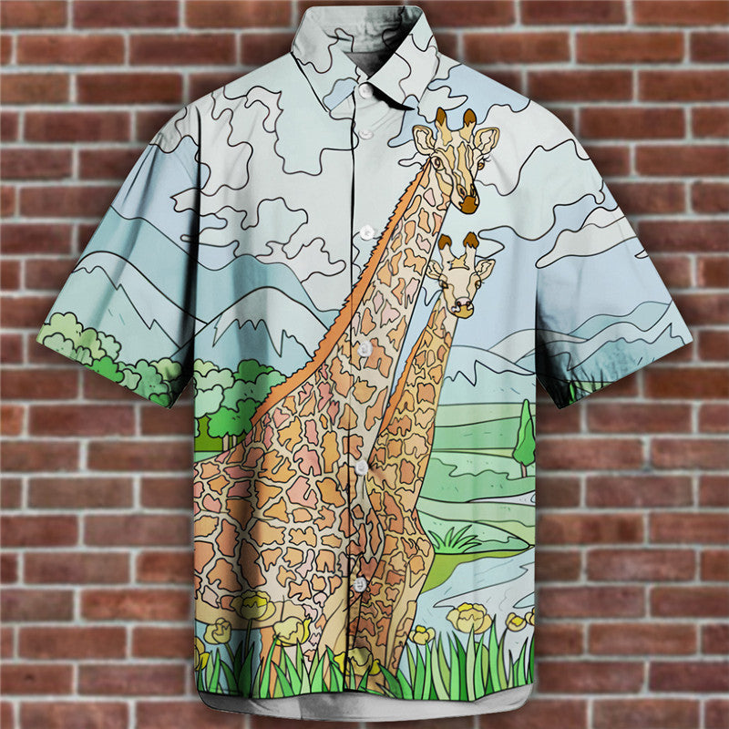 Summer Loose Short Sleeve Lapel Shirt