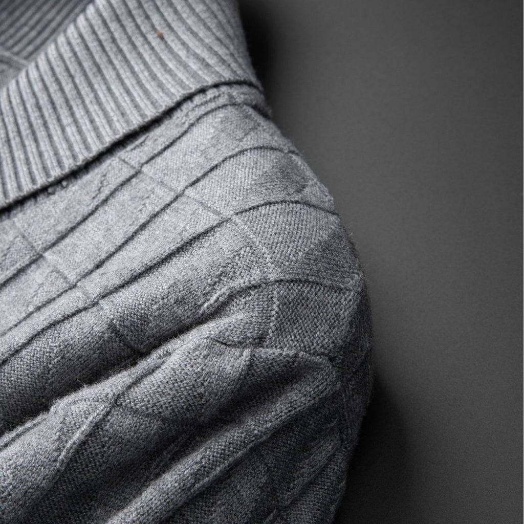 Men's Warm V-neck Sweater