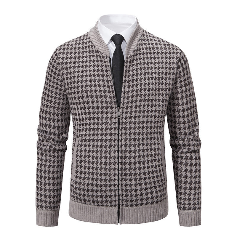 Men's Sweater Coat Cardigan Long Sleeve Knitted Thickened Warm sweater