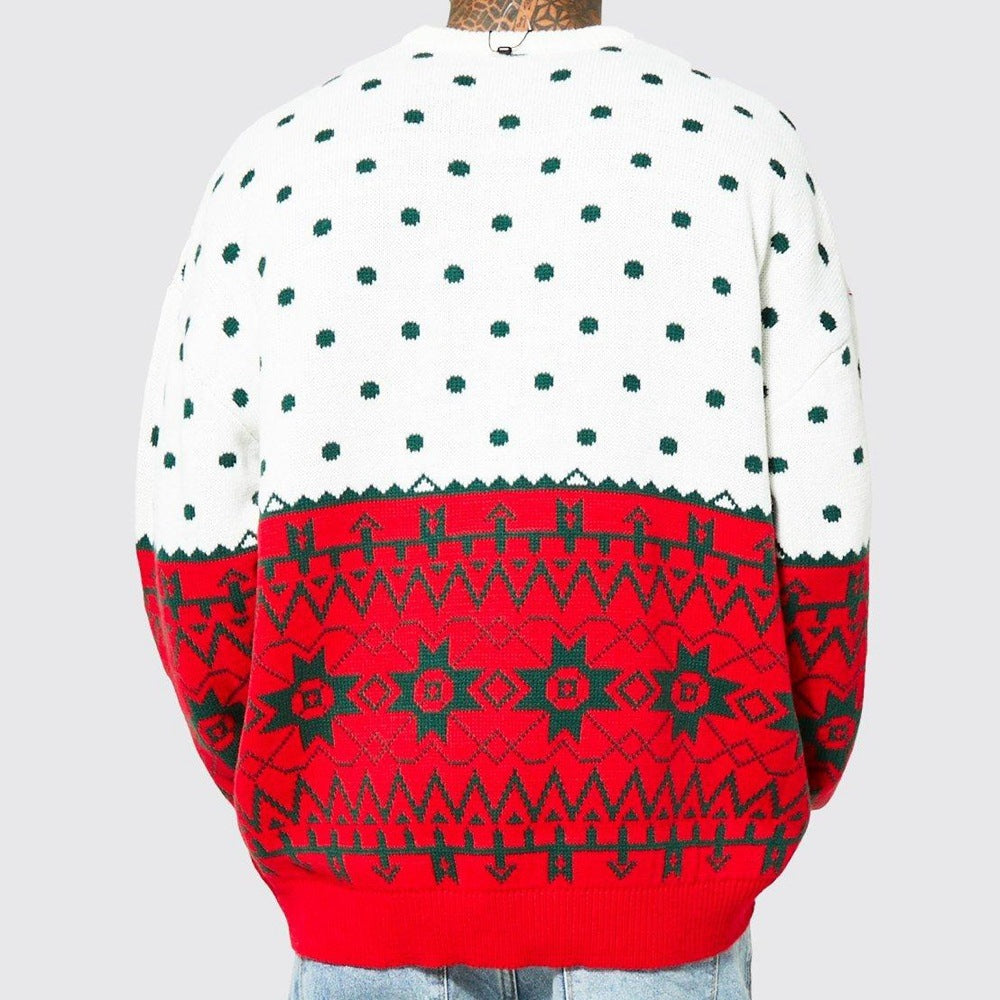 Autumn And Winter Knitwear Christmas Jacquard Loose Pullover sweater