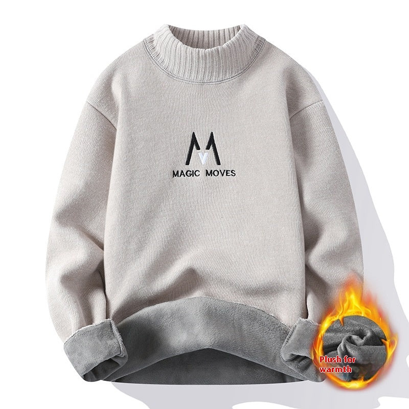 Men's Winter Fleece-lined Thickened sweater