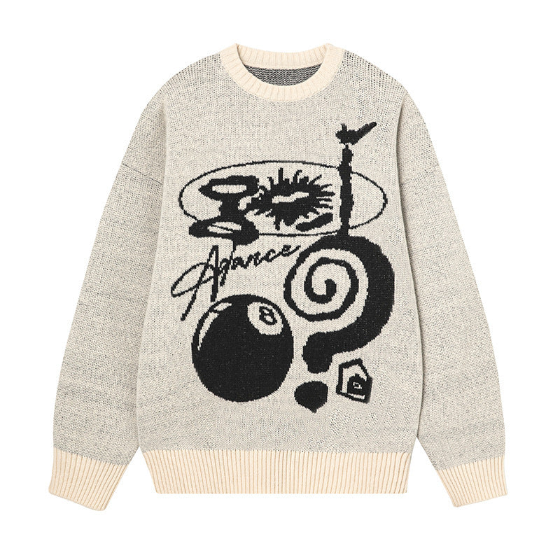 Plush American Hand Drawn Brocade Sweater Men's