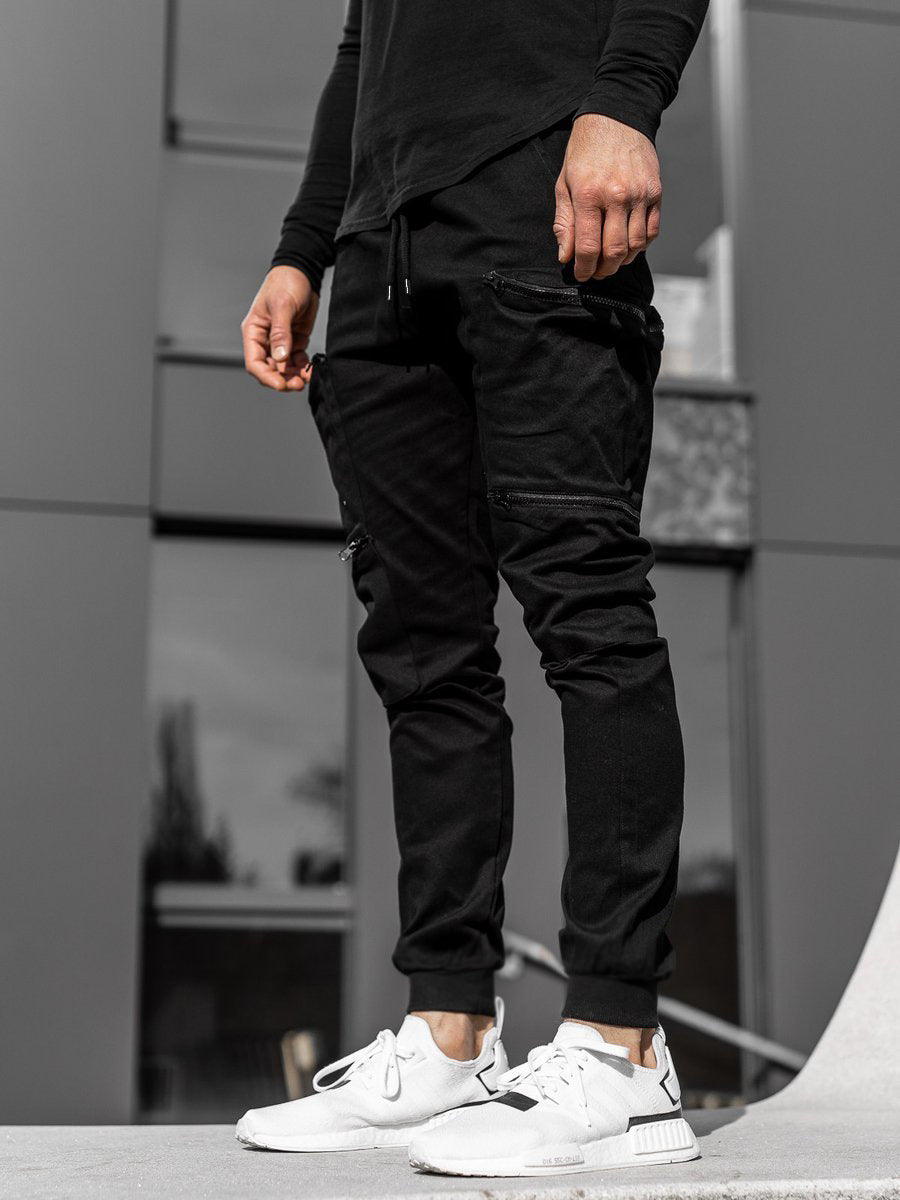 Multi Pocket Men Tethered Pants