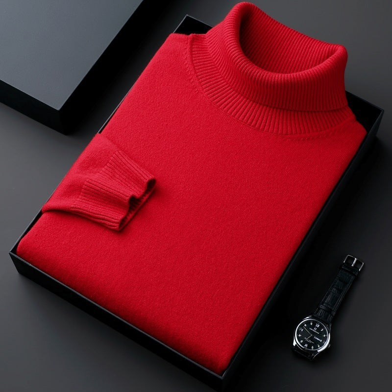 Men's Turtleneck Color Thick Bottoming Shirt