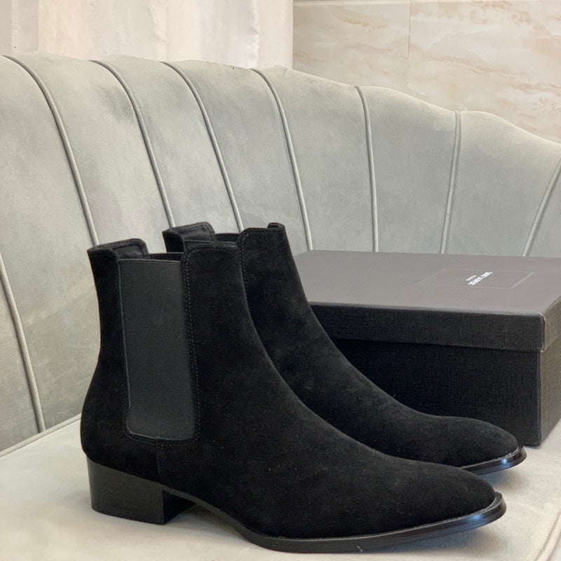 Men's Fall Winter All-match Buckskin Martin Boots