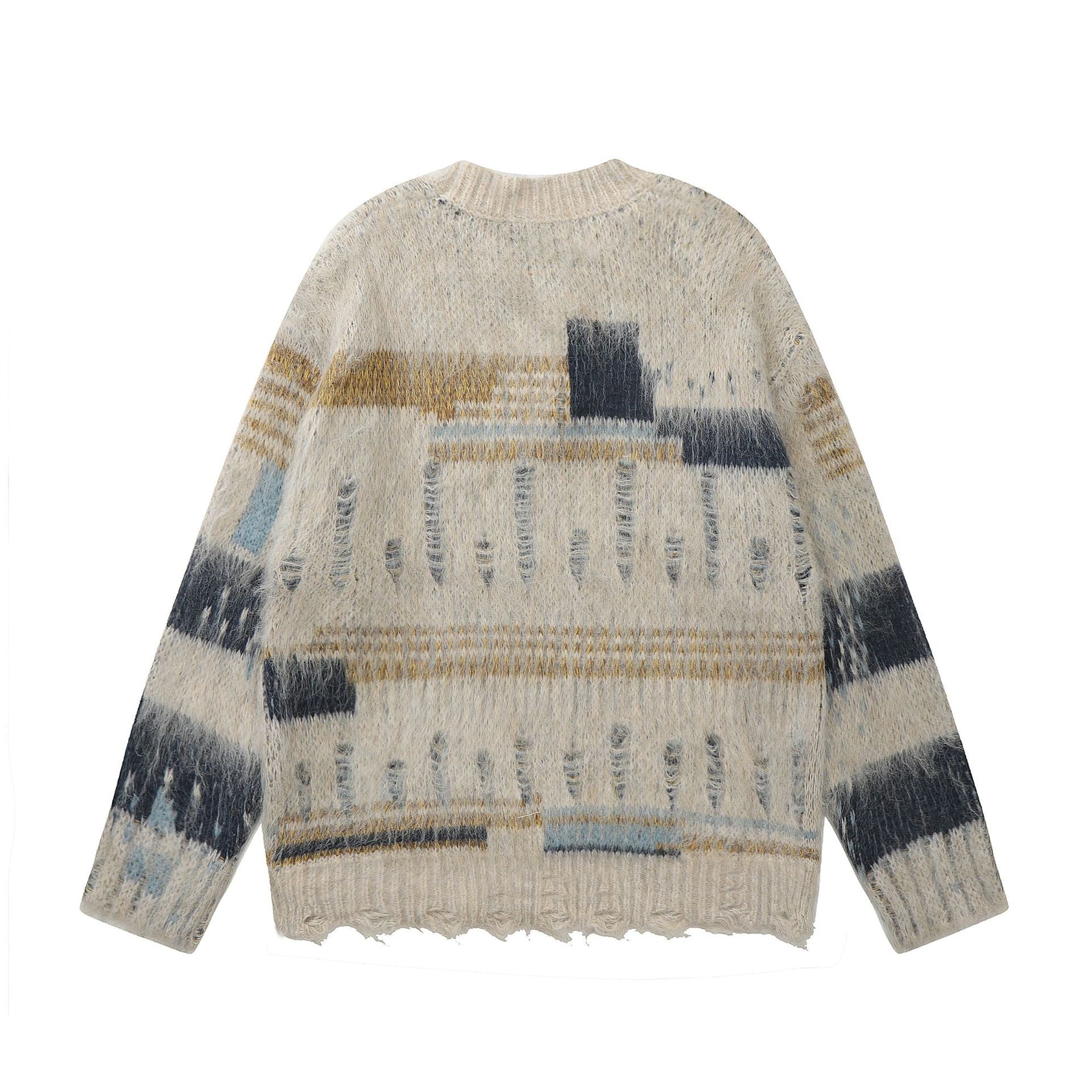 Retro Lazy Style Striped Sweater