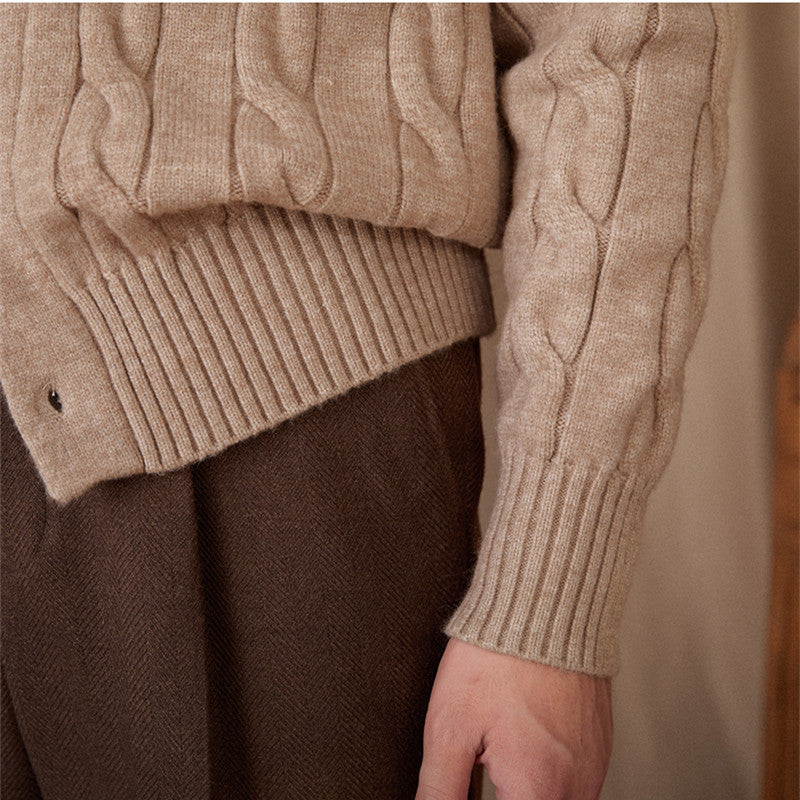 Twisted Flower Cardigan Retro Casual Sweater