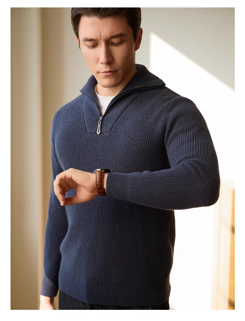 Leisure Pullover Warm Men's Texture Sweater