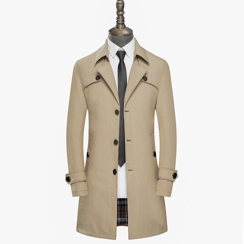 Slim handsome trench coat men
