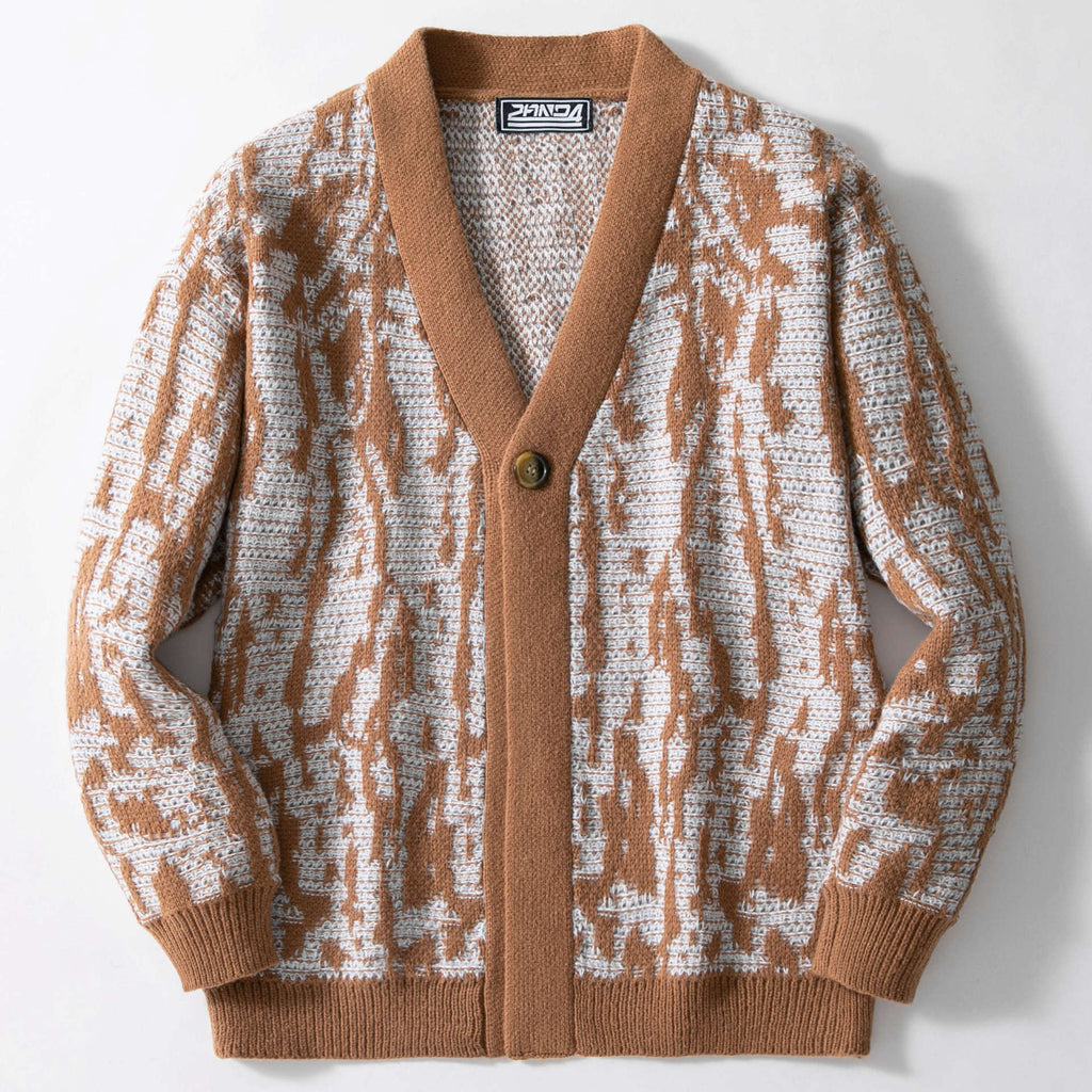 Jacquard Loose Slimming Long Sleeves Cardigan sweater
