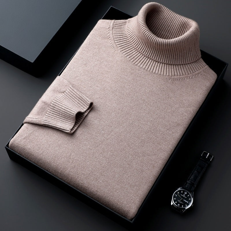 Men's Turtleneck Color Thick Bottoming Shirt
