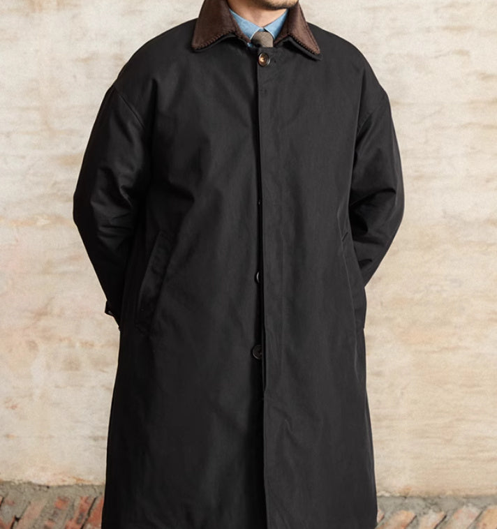 Retro Down Mid-length Trench Coat