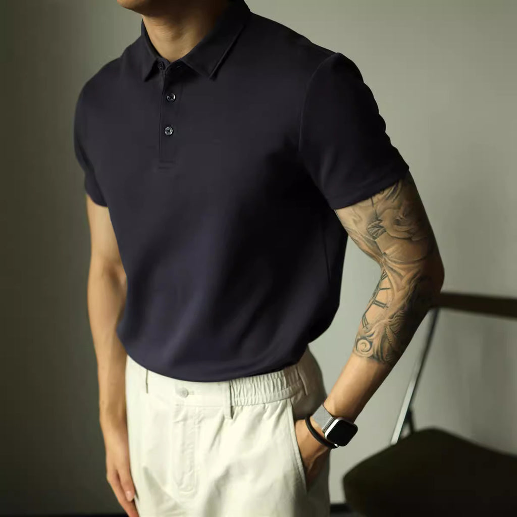 Spring And Summer Men's Polo Shirt Lapel Young Business Short Sleeve