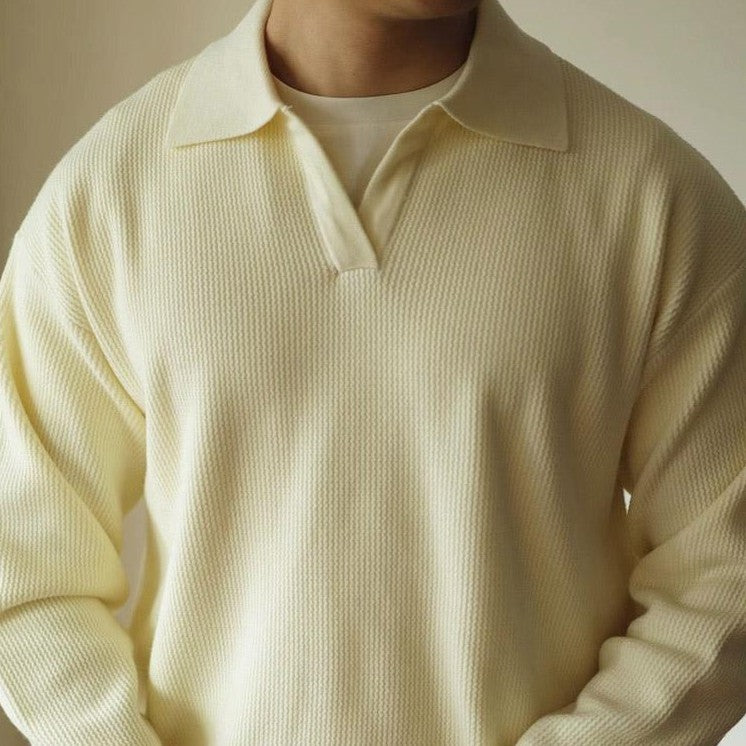 Lapel Warm Men's Long Sleeve Base sweater