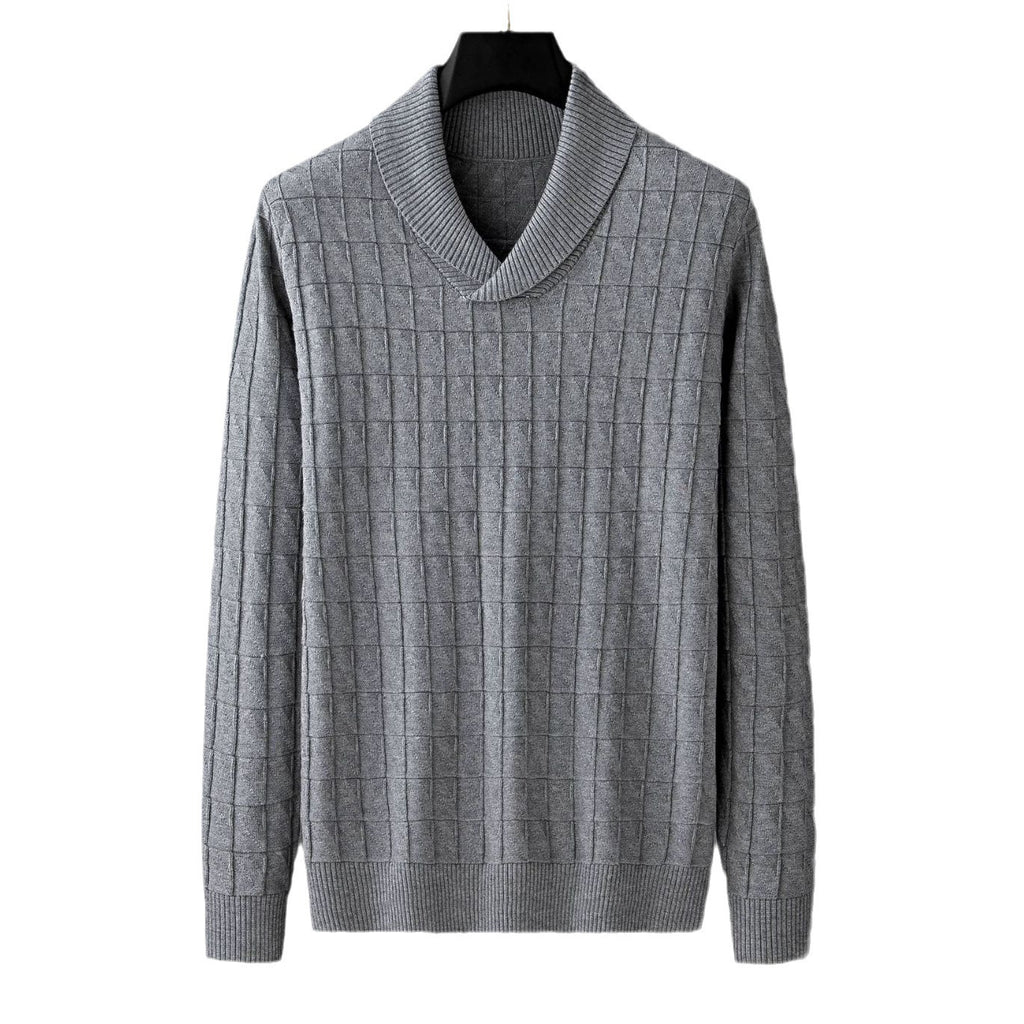 Men's Warm V-neck Sweater