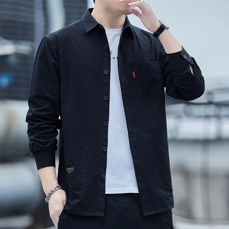 Casual Lapel Long Sleeve Shirt With Pockets