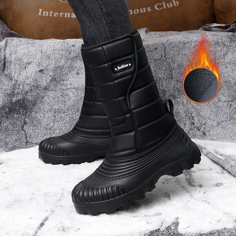 Snow Boots Outdoor Long Tube Fleece Lined Padded Warm Keeping shoes