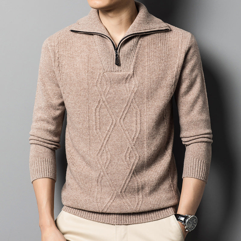 Middle-aged Thick Thermal Knitting Base sweater