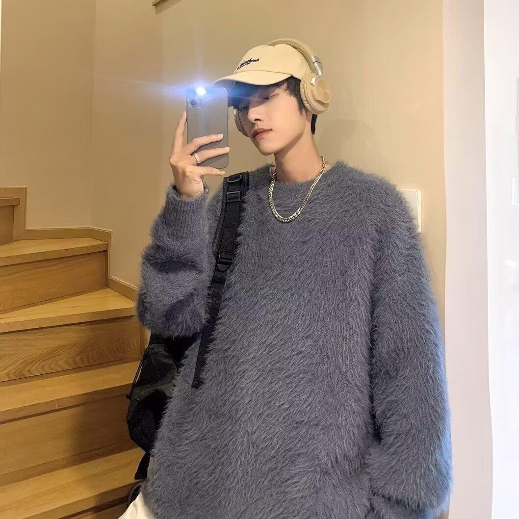 Mink Fur Men's Autumn And Winter korean style sweater